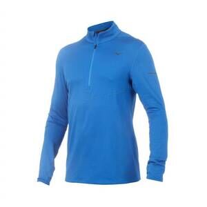 NEW MIZUNO men's half zip long sleeve sweater in olympian blue